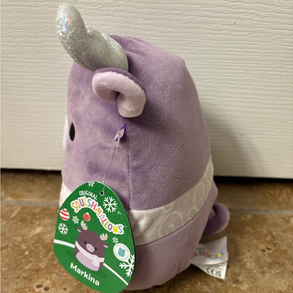NWT Squishmallow 7” Markina the Purple Moose w/Lovely Scarf - Picture 5 of 5